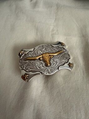 Kids Western Longhorn Belt Buckle
